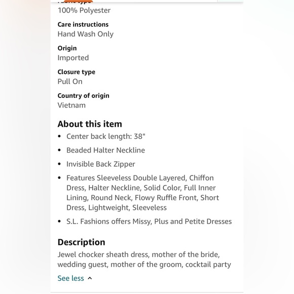 Halterneck formal dress - Picture 3 of 5